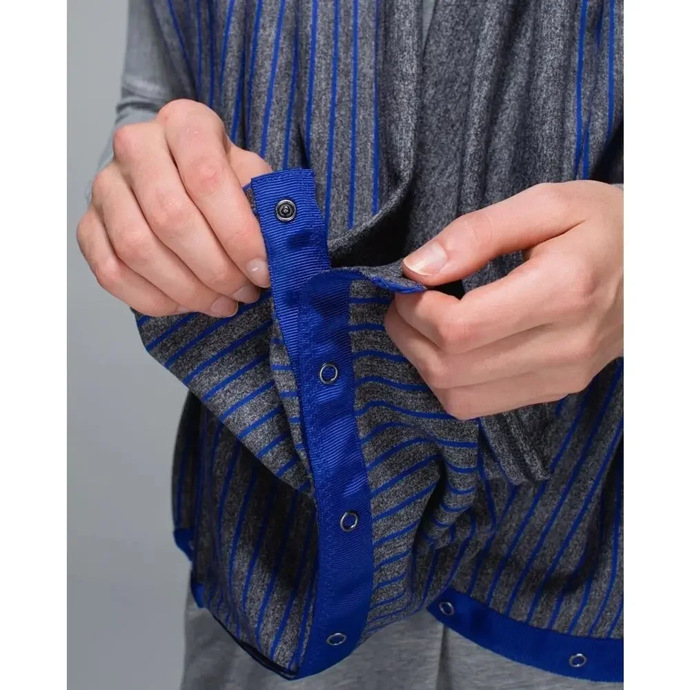 Lululemon Vinyasa Scarf Rulu Parallel Stripe Pigment Blue/Heather Black